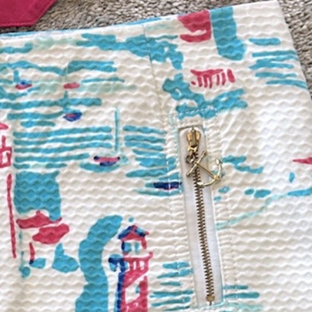Lilly Pulitzer Tate Mini Skirt Watch Out Lighthouse - Picture 3 of 6